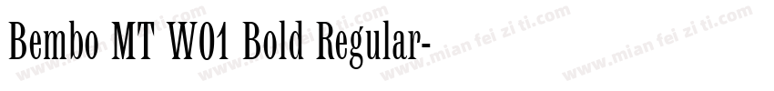 Bembo MT W01 Bold Regular字体转换